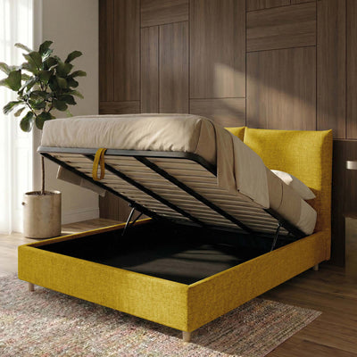 Letto Matrimoniale Contenitore con apertura facilitata e design classico Dune