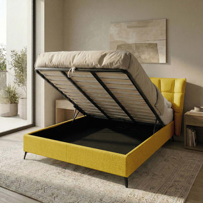 Letto Matrimoniale Contenitore con apertura facilitata e design moderno Nova