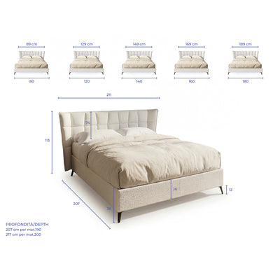 Letto Contenitore con apertura facilitata e design moderno Nova