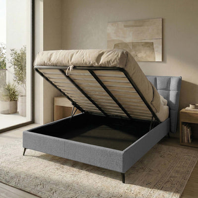 Letto Matrimoniale Contenitore con apertura facilitata e design moderno Nova