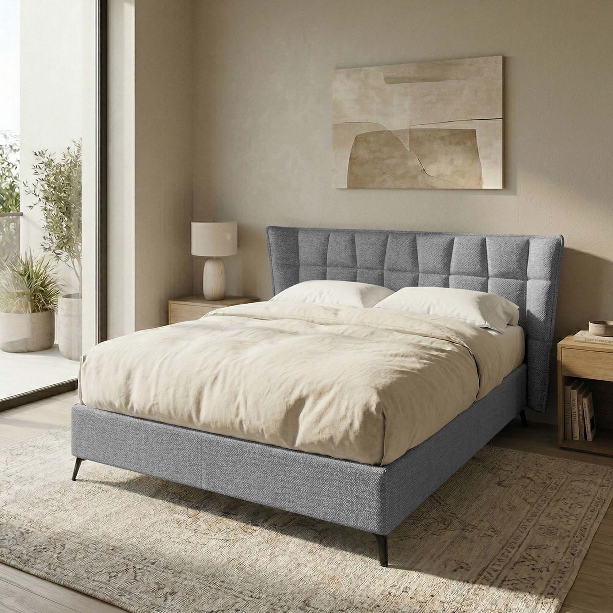 Letto Matrimoniale Contenitore con apertura facilitata e design moderno Nova