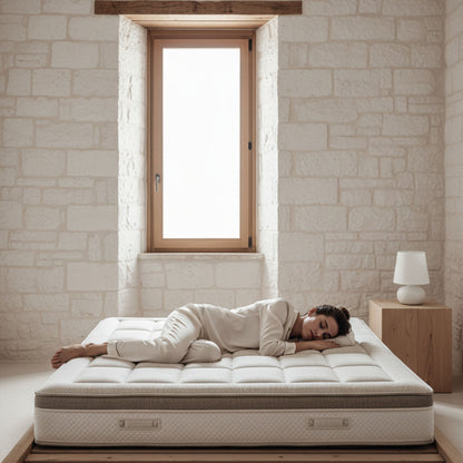 Matelas Hybride Orthopédique (25cm) | Mousse à Mémoire de Forme HD & 800 Ressorts Ensachés - Kaysa Plus