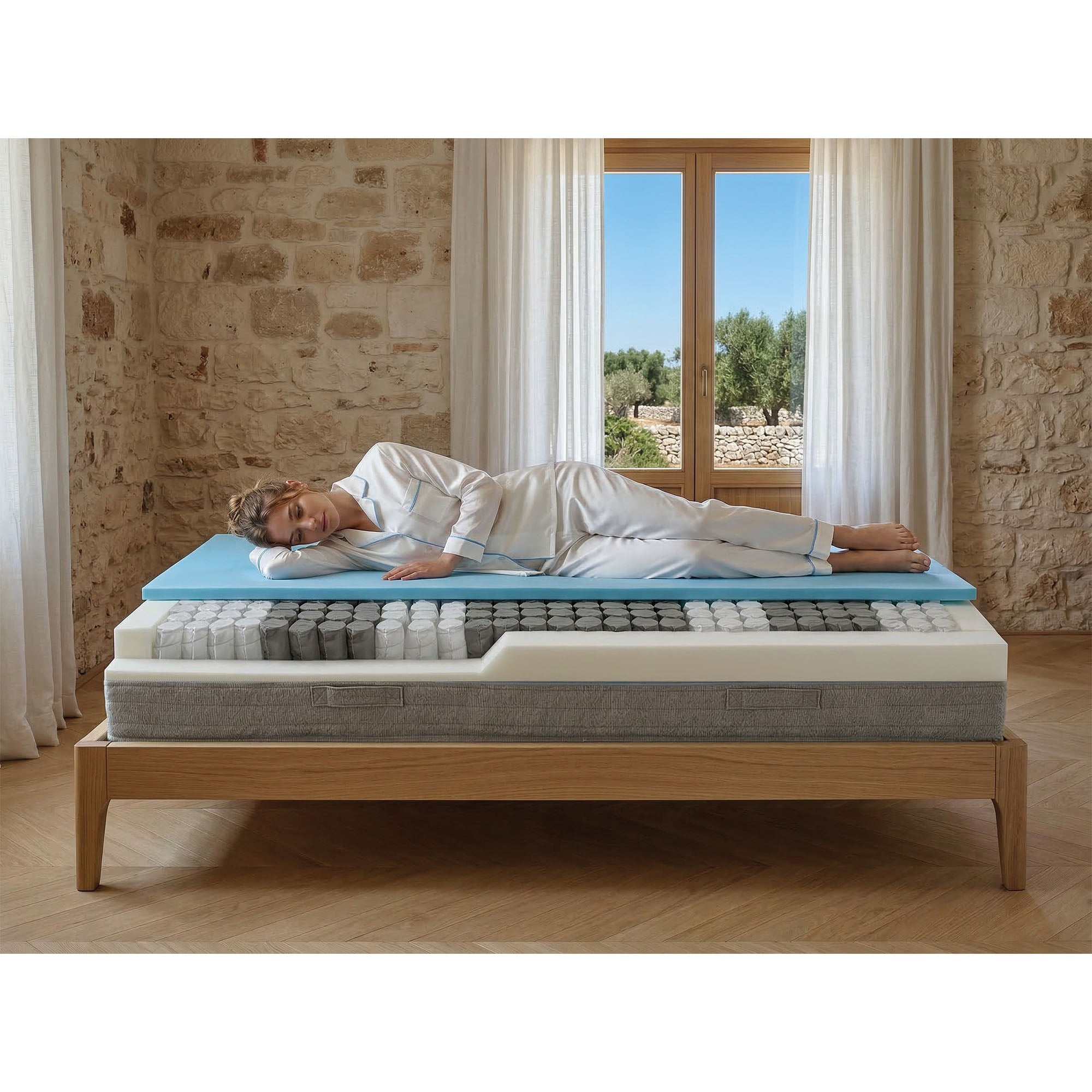 Materasso Ortopedico Rigido (25cm) | Sfoderabile con 800 Molle & MyCell® - Kaysa One