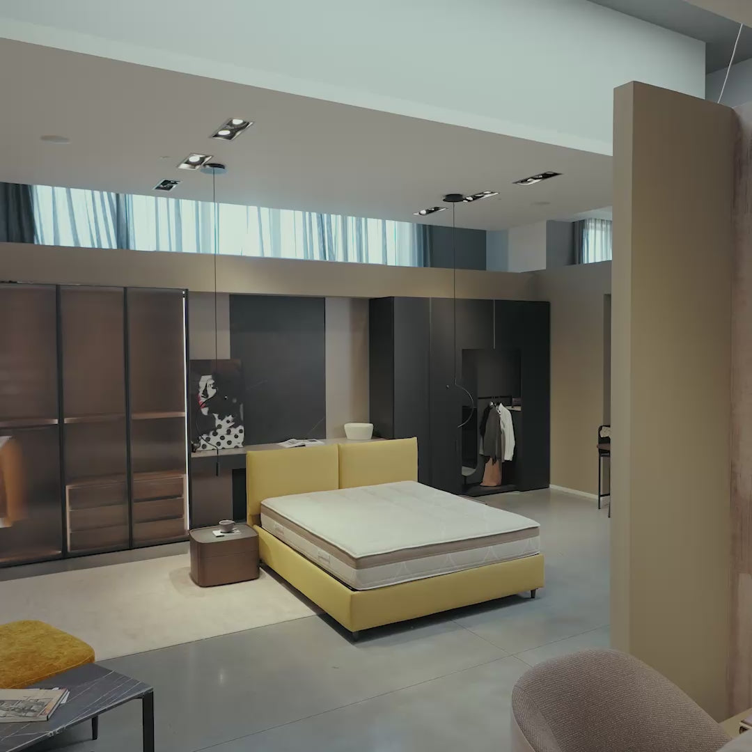 Letto Matrimoniale Contenitore con apertura facilitata e design classico Dune
