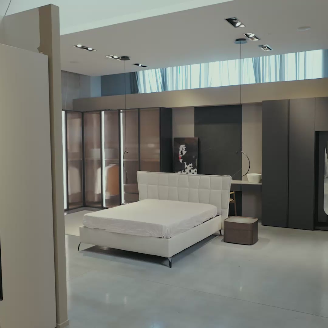 Letto Matrimoniale Contenitore con apertura facilitata e design moderno Nova