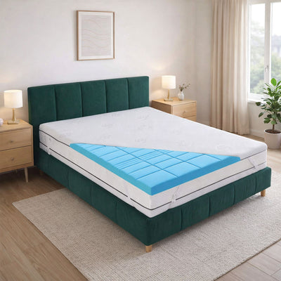 Topper Memory Foam 6cm Alta Densità - 7 Zone Ergonomiche - Made in Italy